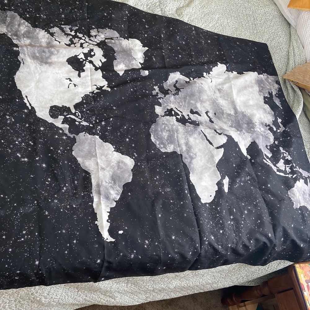 World map tapestry